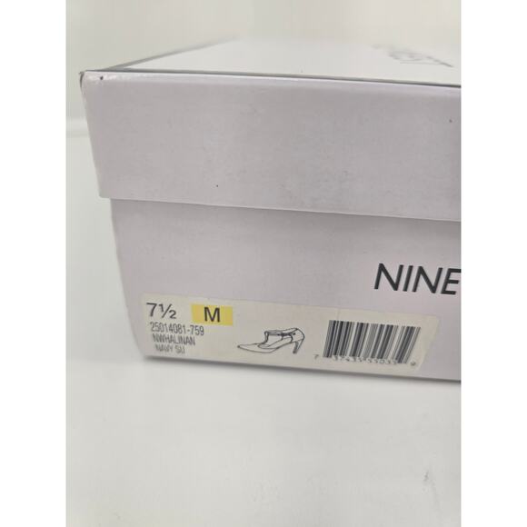 Nine West Nina Su Navy Suede Pumps Size 7.5 Medium With Box - Picture 3 of 8